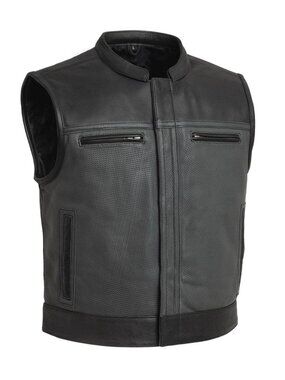 Gotham Hide Perforated Men's Leather Vest